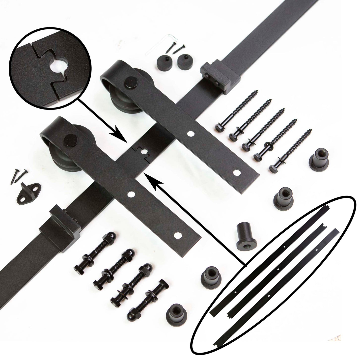 Barn Door Hardware Kit, Single Door #WH1S