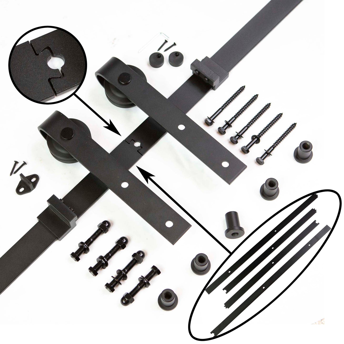 Barn Door Hardware Kit, Single Door #WH1S