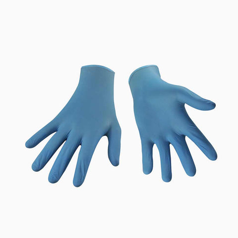 Nitrile Gloves, 4 mil, Blue, Pack 100 (3 sizes)