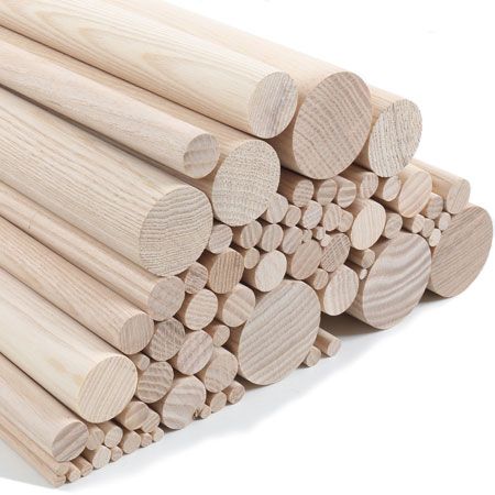 Ash Dowel Rods, 36" Long (3 variants)