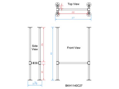 bar height pipe table legs