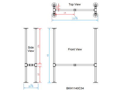 bar height pipe table legs