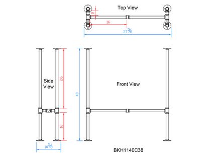 bar height pipe table legs