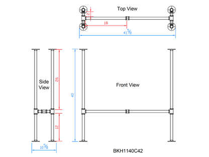 bar height pipe table legs