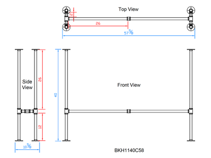 bar height pipe table legs