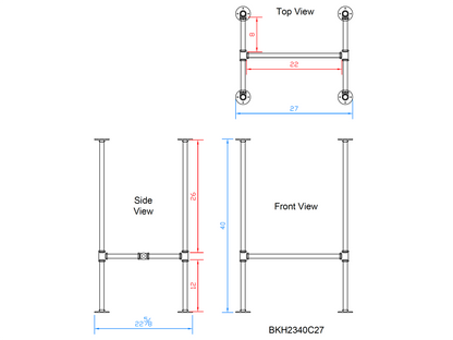 pipe bar table legs