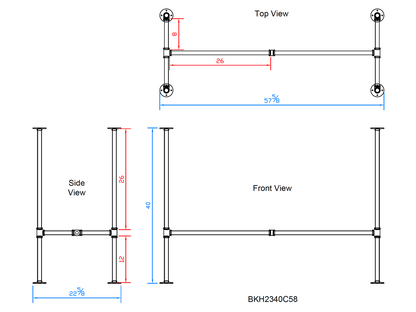 pipe bar table legs