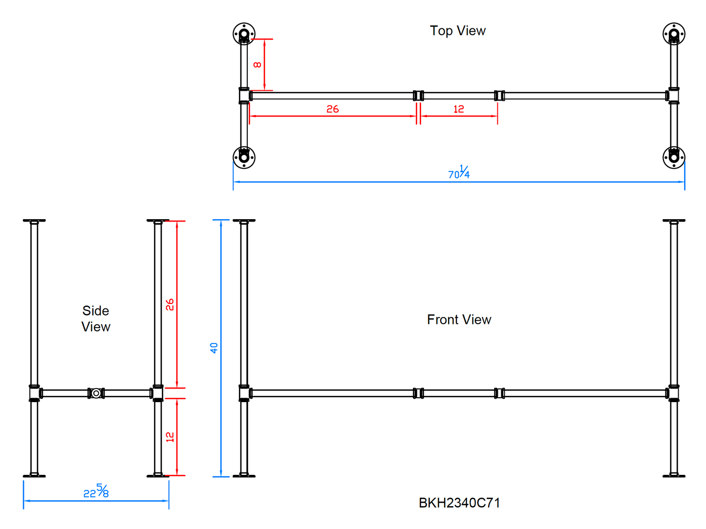 pipe pub table legs