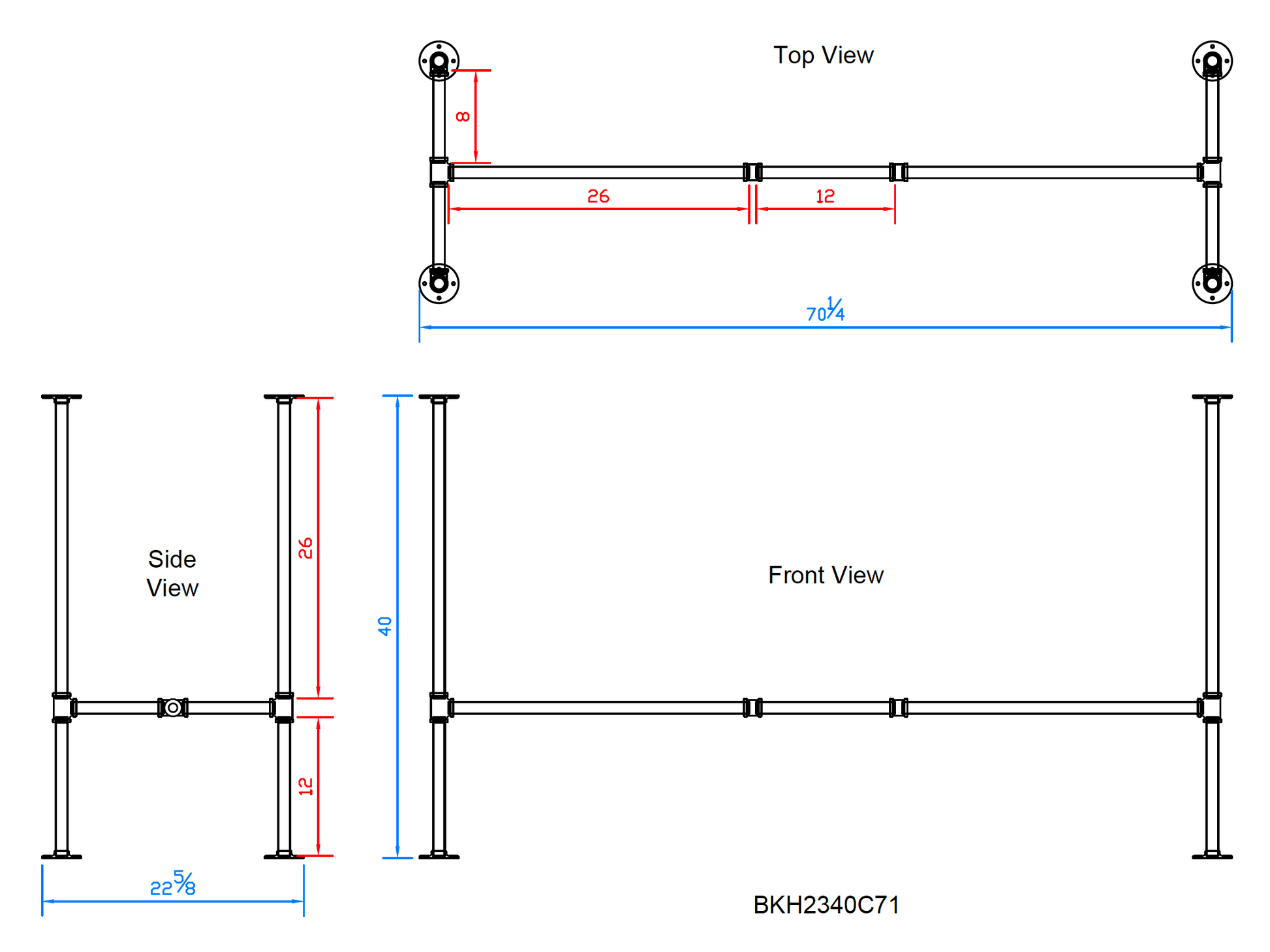pipe pub table legs