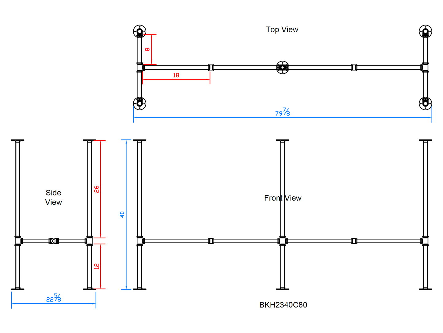 pipe pub table legs