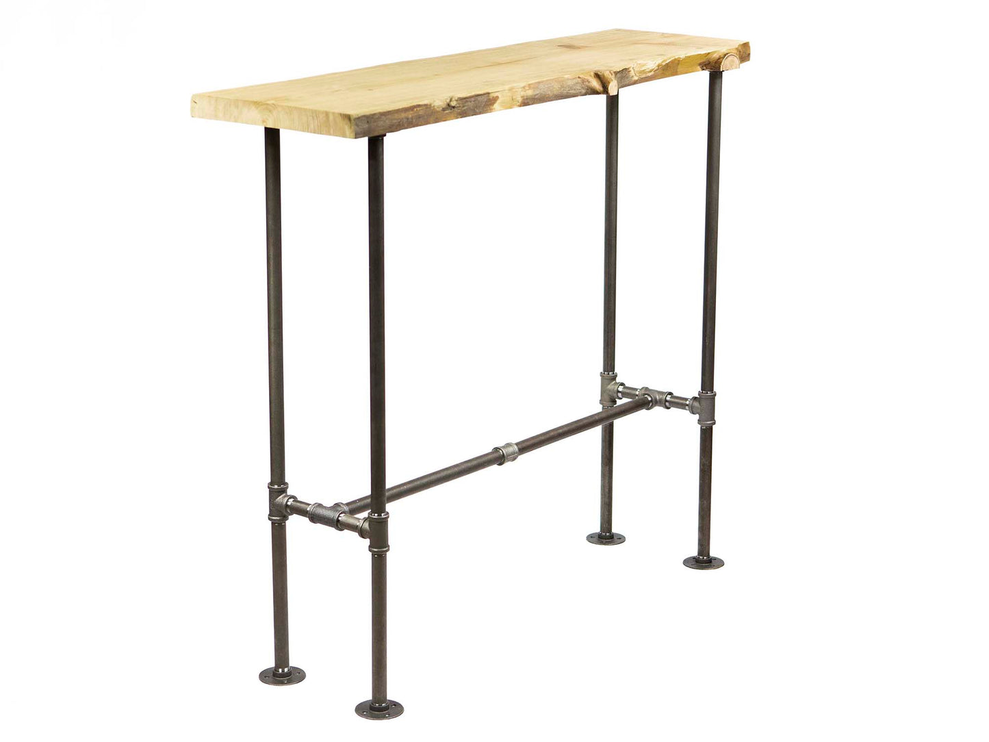 bar height pub table with pipe legs