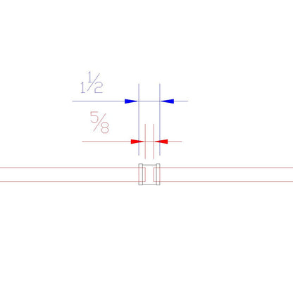 BF3420 Black Iron Fitting, Coupling 3/4" - RustyDesign