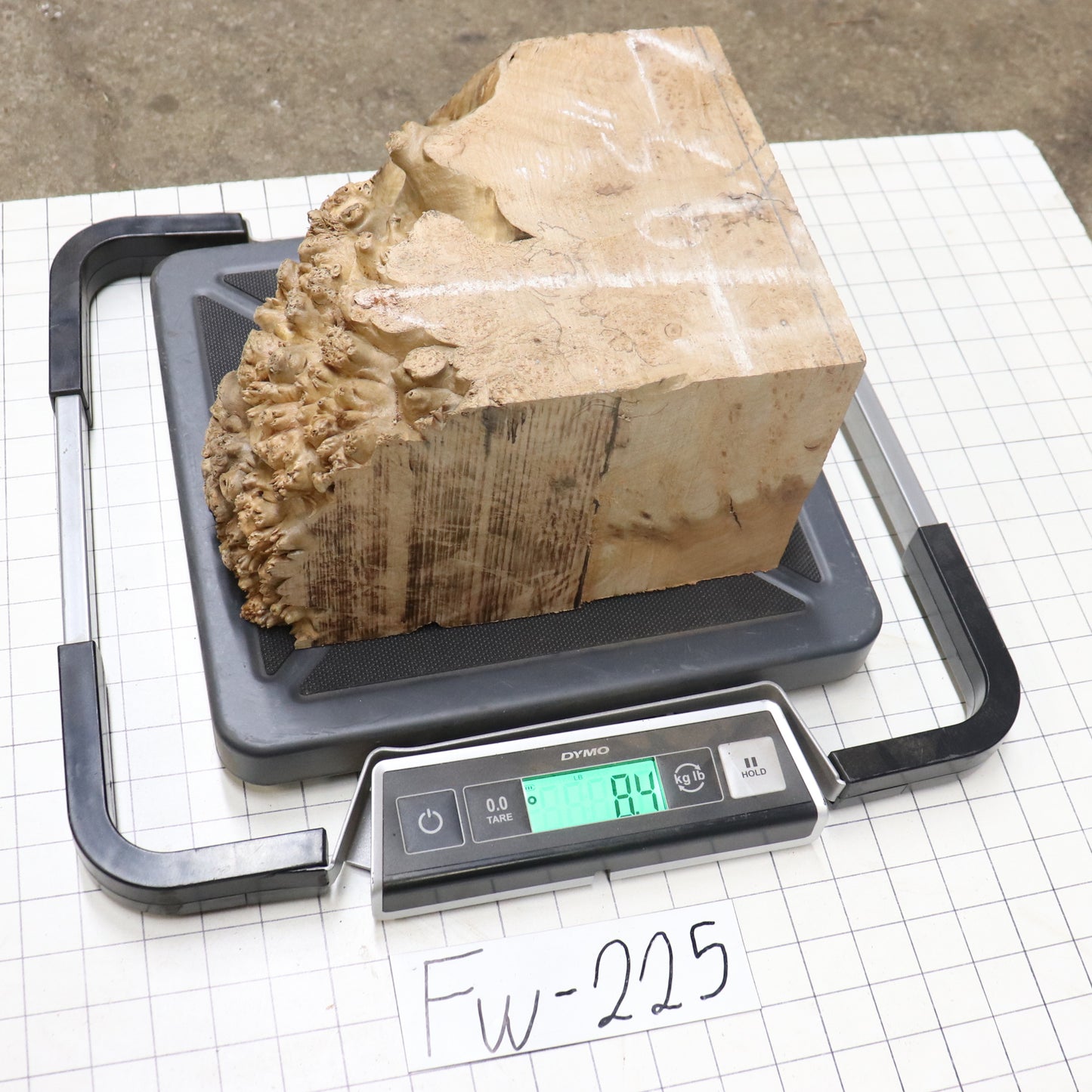 Figured Wood Maple Burl, # FW225, 8.4 Pounds.