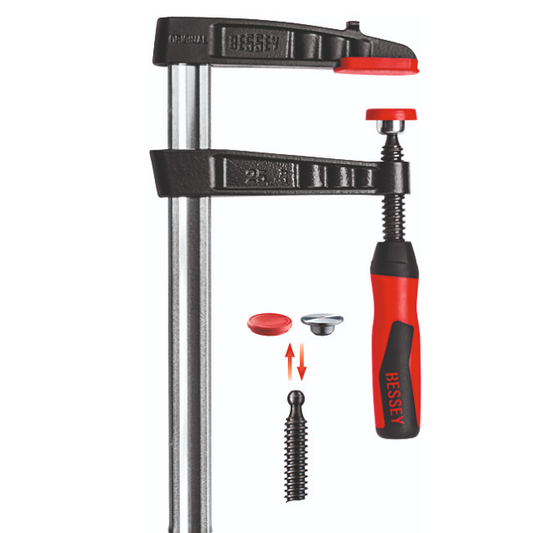 BESSEY F-Style Woodworking Clamps, Medium Duty with 2K Handle, TG Series (3 Variants)