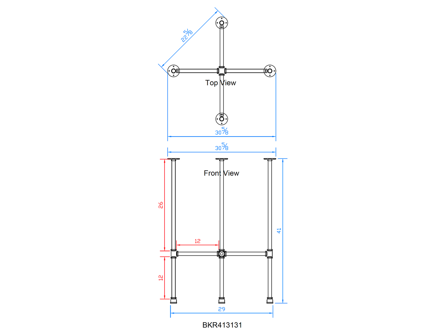 pipe bar table legs