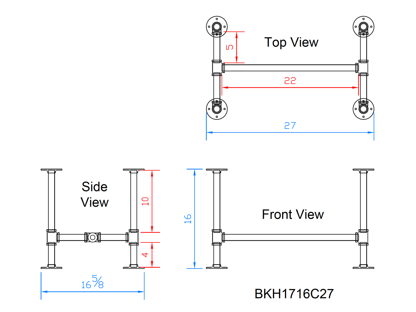 pipe coffee table legs