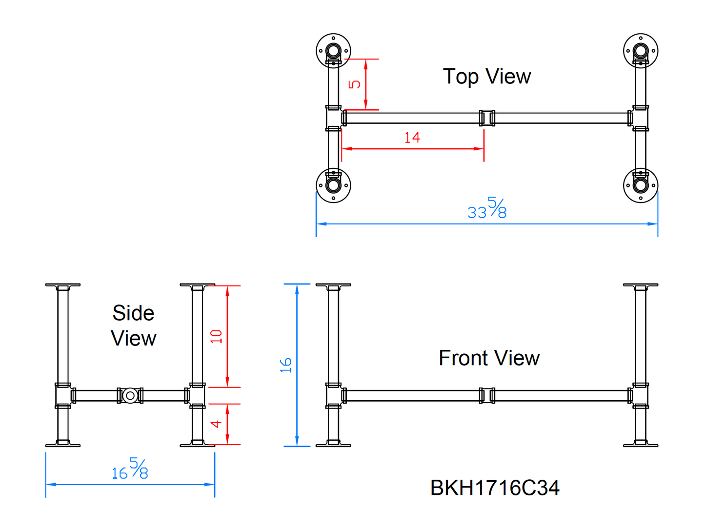 pipe coffee table legs