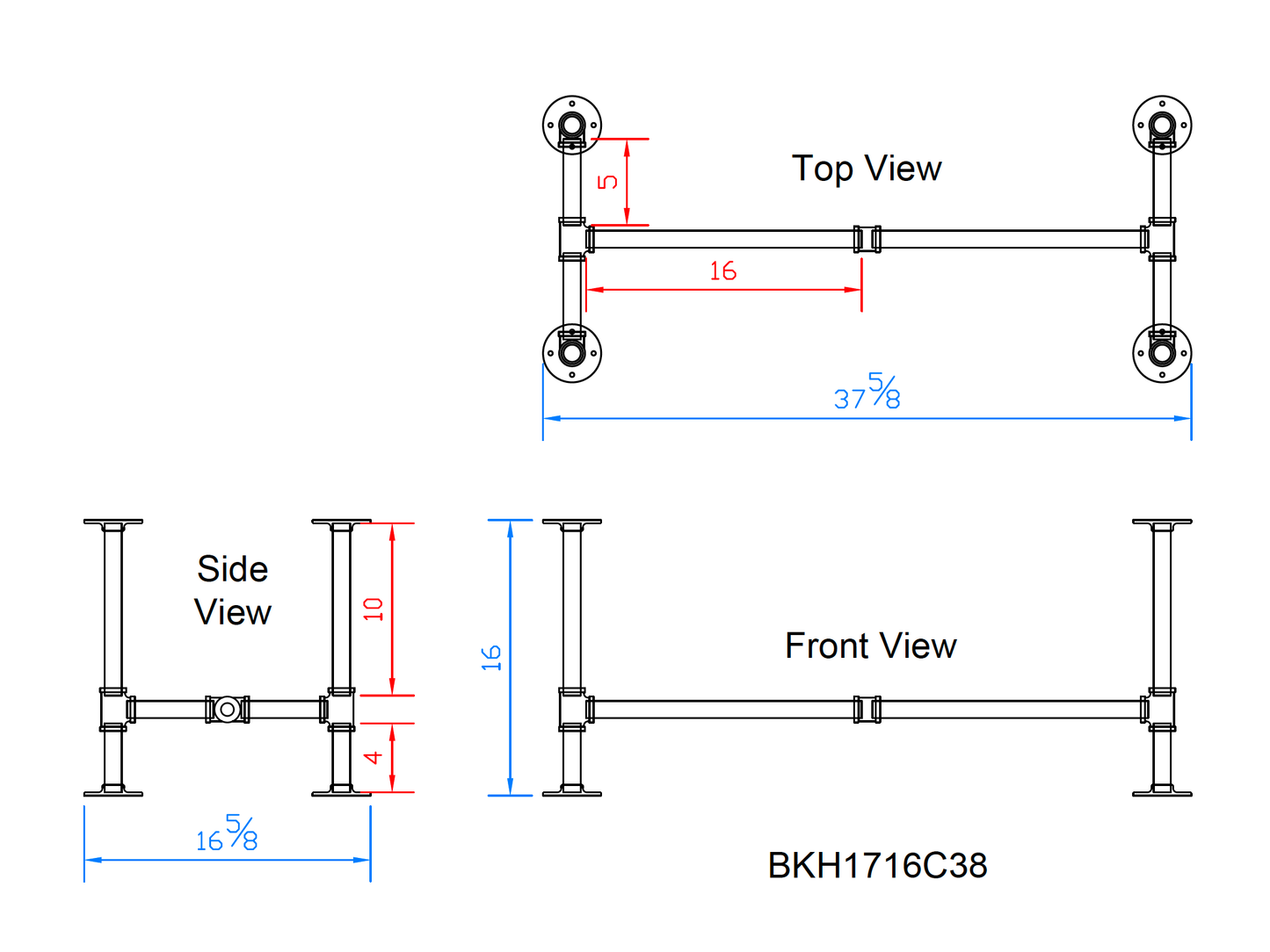 pipe coffee table legs