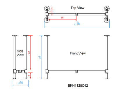 pipe console table legs