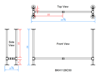 pipe console table legs