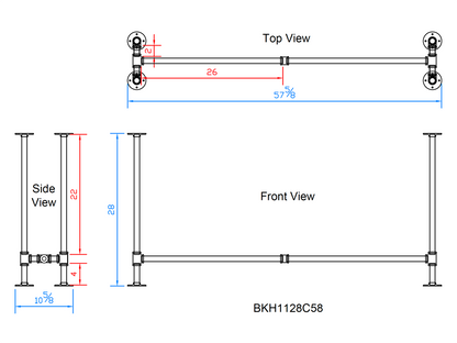 pipe console table legs