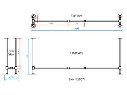 pipe console table legs