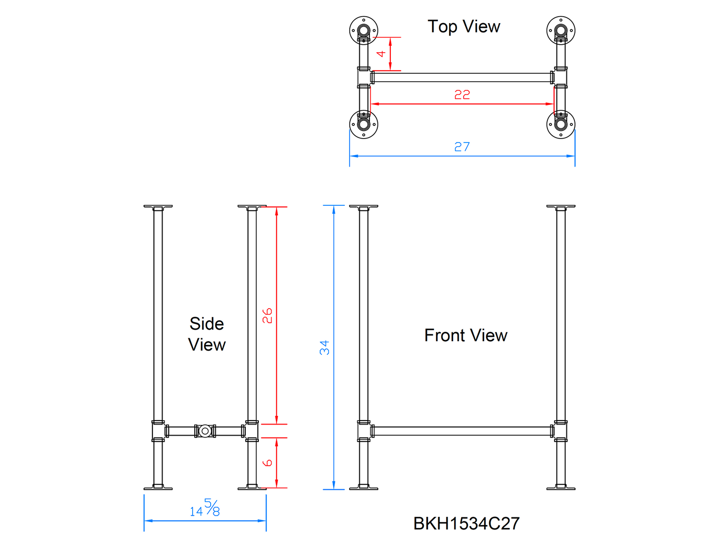 pipe table legs