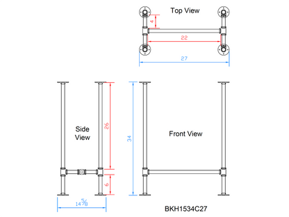 pipe table legs