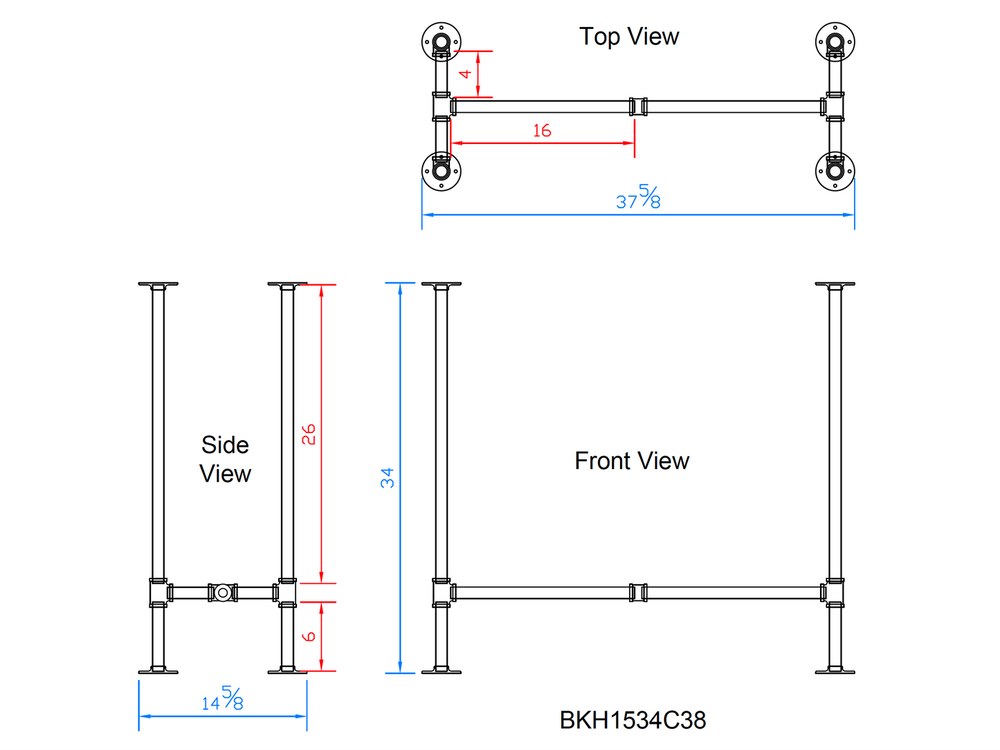 pipe table legs