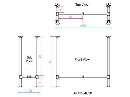 pipe table legs