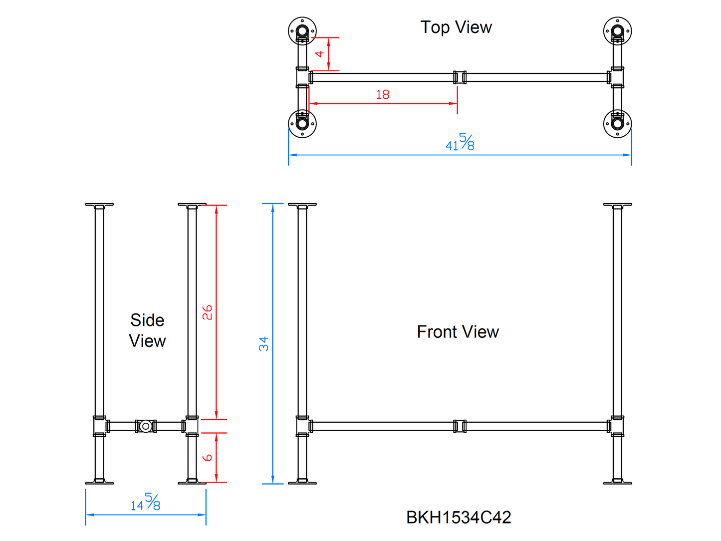 pipe table legs