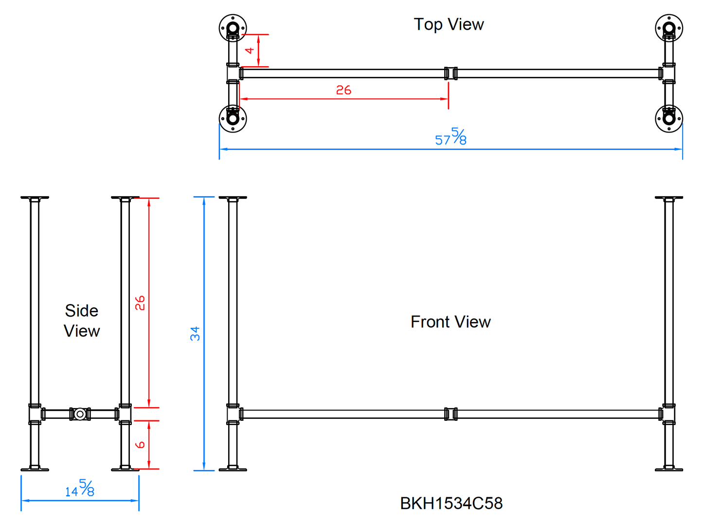 pipe table legs