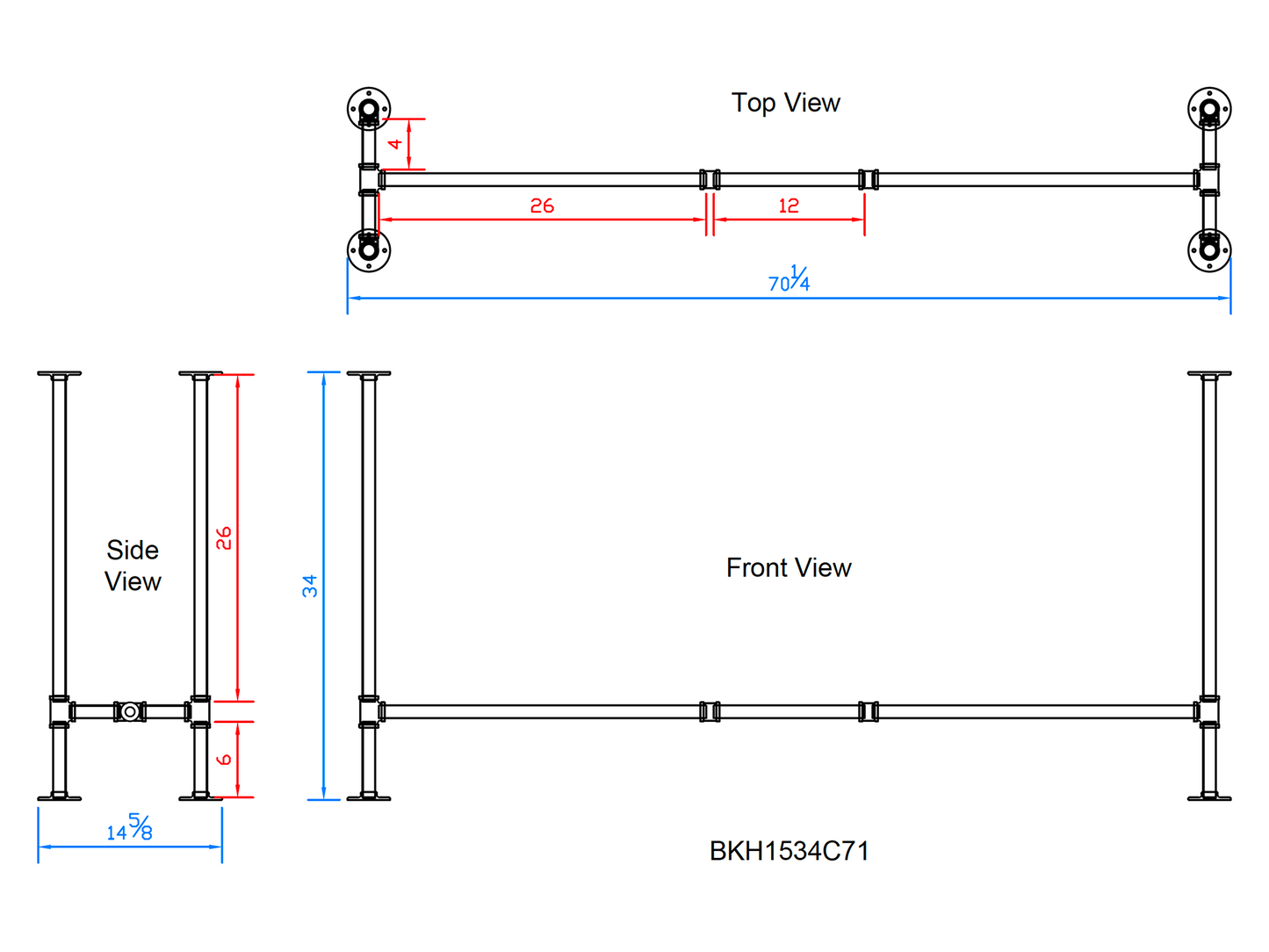 pipe table legs