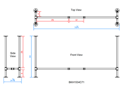 pipe table legs