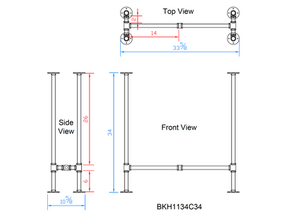 sofa pipe table legs