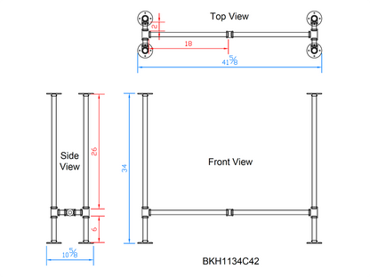 sofa pipe table legs