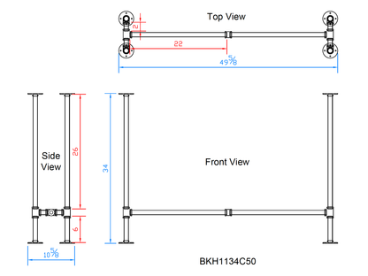 sofa pipe table legs