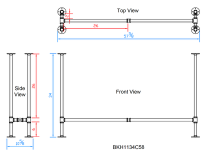 sofa pipe table legs