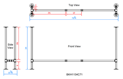 sofa pipe table legs