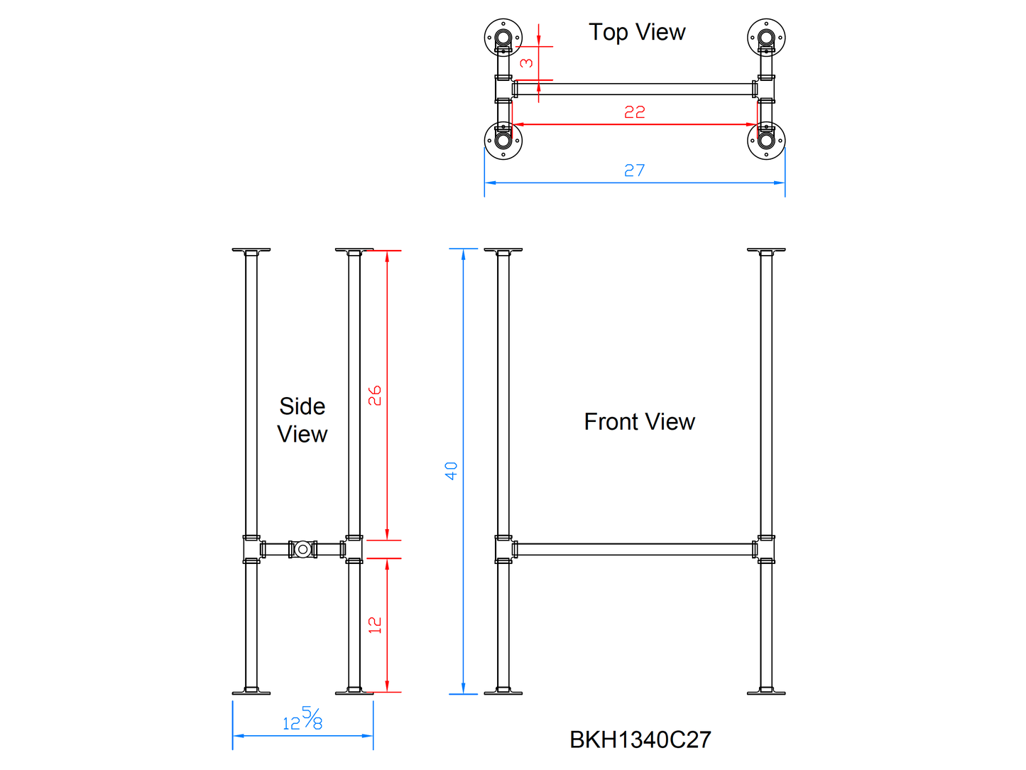 pipe table legs