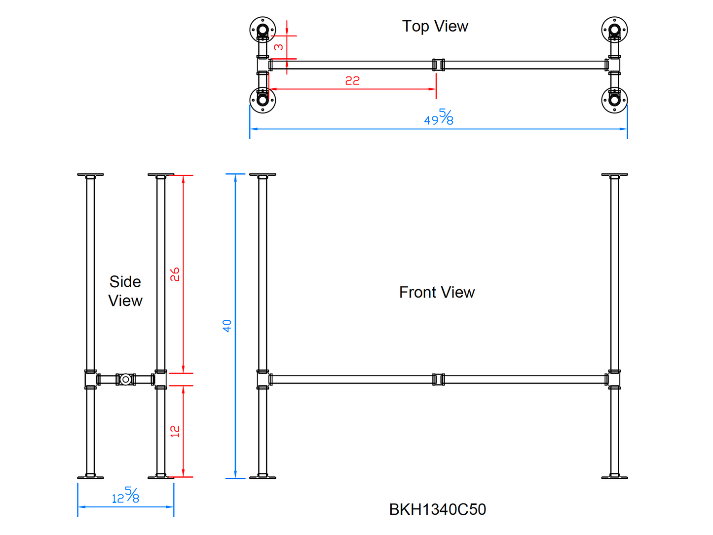 pipe table legs