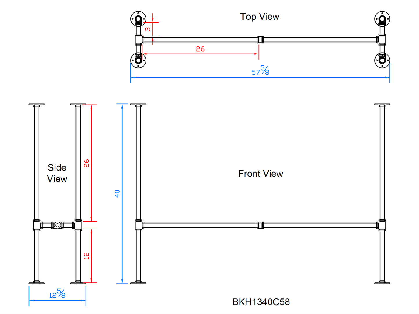 pipe table legs