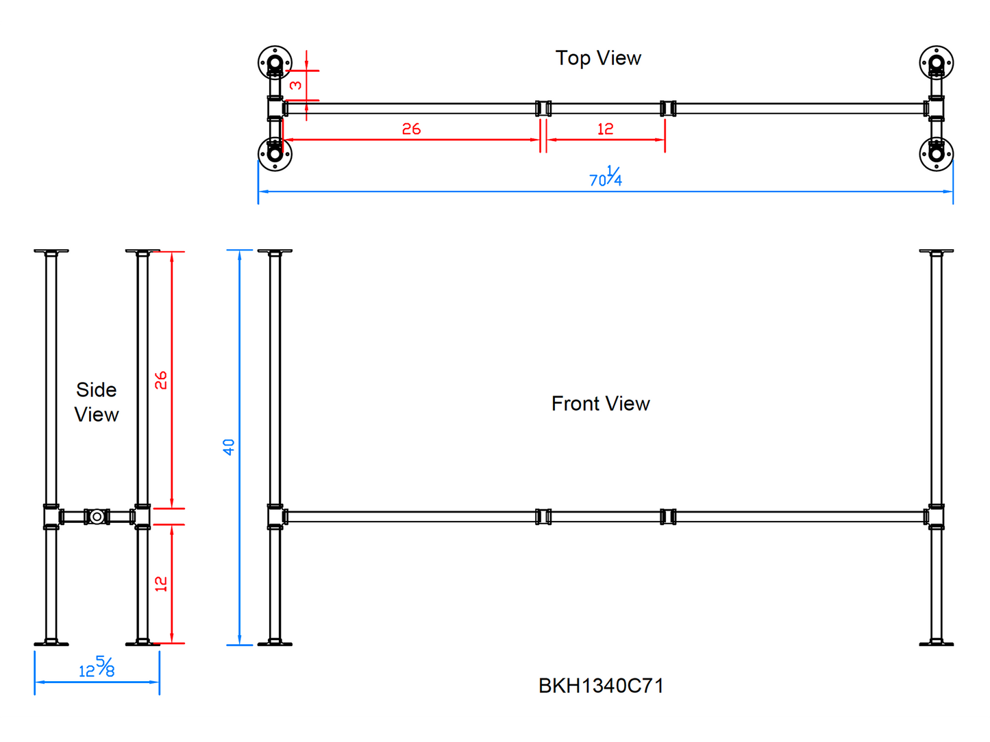 pipe table legs