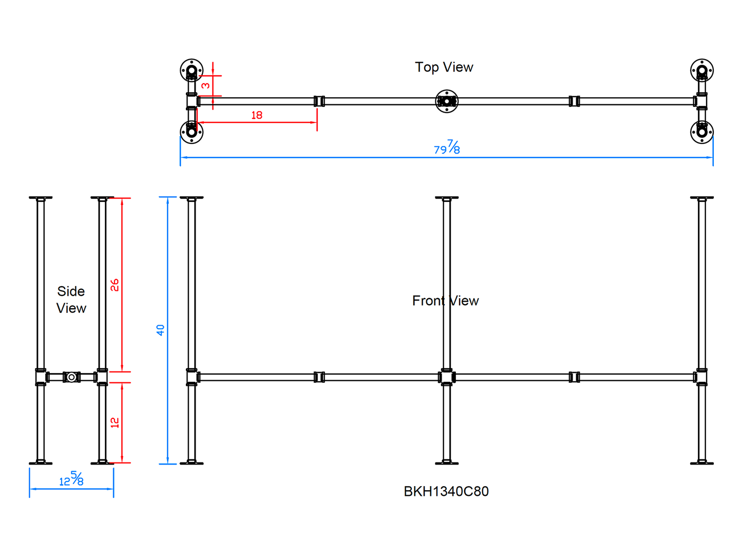 pipe table legs