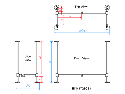 pipe desk legs