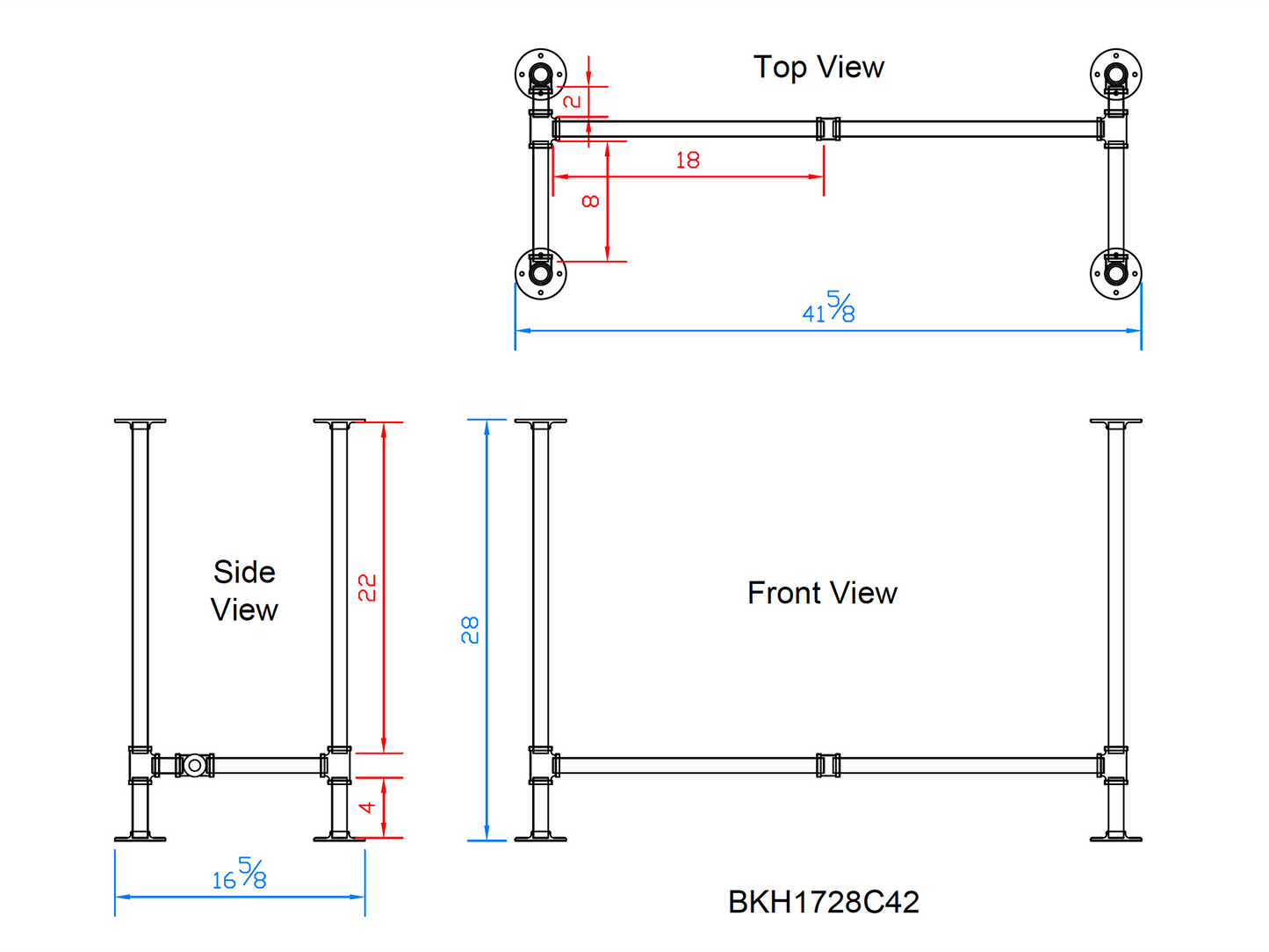 pipe desk legs