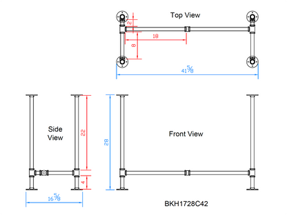 pipe desk legs