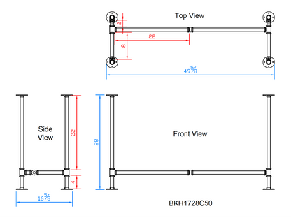 pipe desk legs