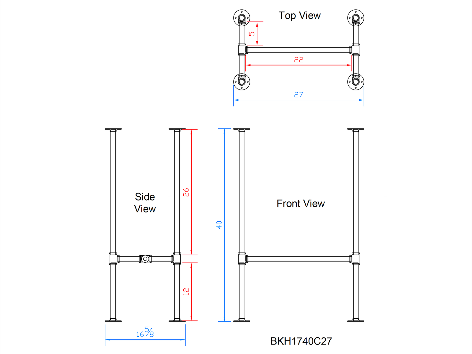 pipe table legs