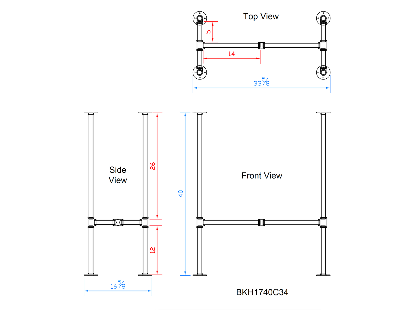 pipe table legs